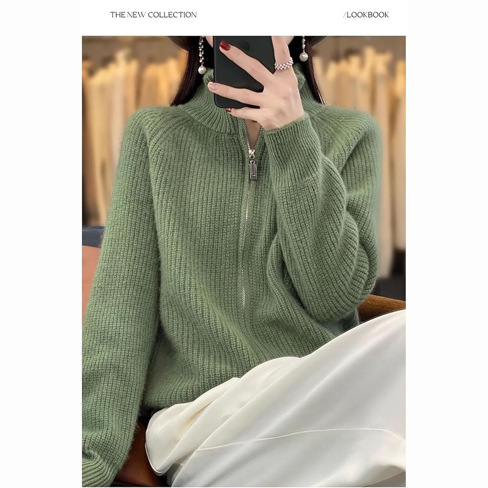 ロングハウス ウール 長袖 ニットカーディガン L パープル系 LONGHOUSE レディース ロングハウス ウール 長袖 ニットカーディガン L パープル系